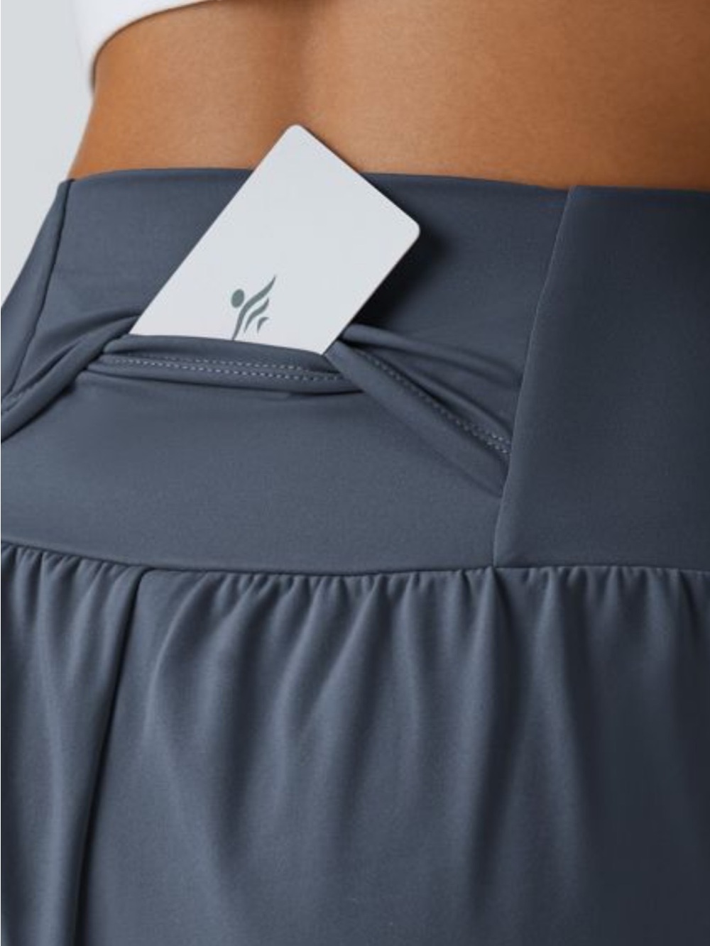 HALARA High-Waist Athletic Shorts — Charcoal Blue - Picture 2 of 11
